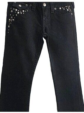 True Religion Black Studded Jeans size 28